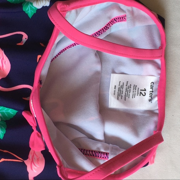 Girls bathing suit size 12 months flamingos floral - Picture 11 of 13
